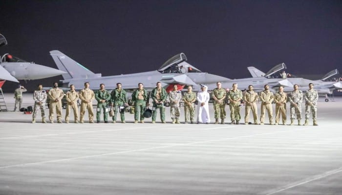 وصول سرب طائرات “تايفون” القطري البريطاني المشترك لتأمين مونديال 2022