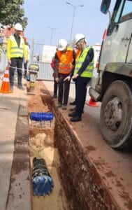 جان باسكال داريي، مدير عام ليدك، في زيارة تفقدية، يوم الأربعاء 5 أبريل، لورش هذا المشروع