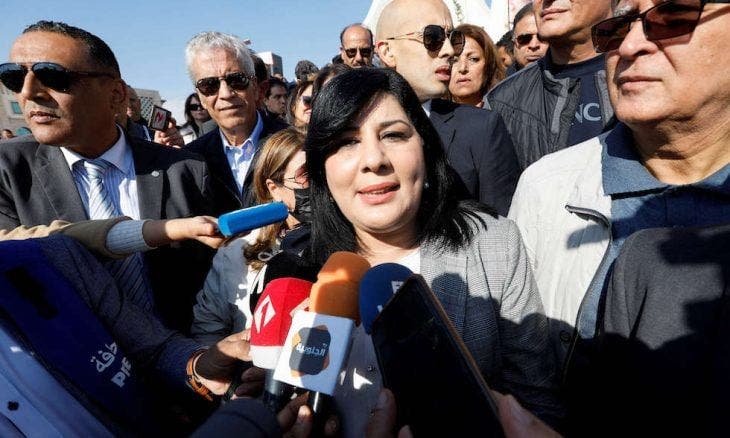 قاض تونسي يأمر بسجن رئيسة الحزب الدستوري الحر