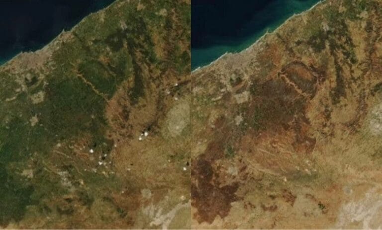 وكالة “ناسا” تنشر صورا تُظهر تأثير الجفاف على الأراضي المغربية